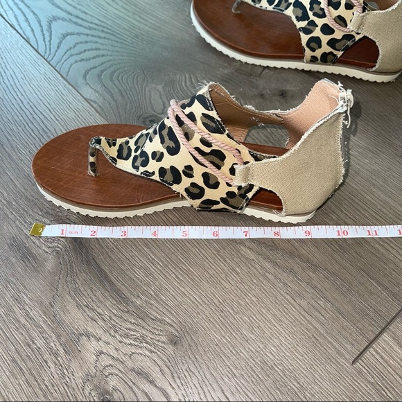 Leopard Print Rope-Accent Gladiator Sandal - Picture 7 of 7